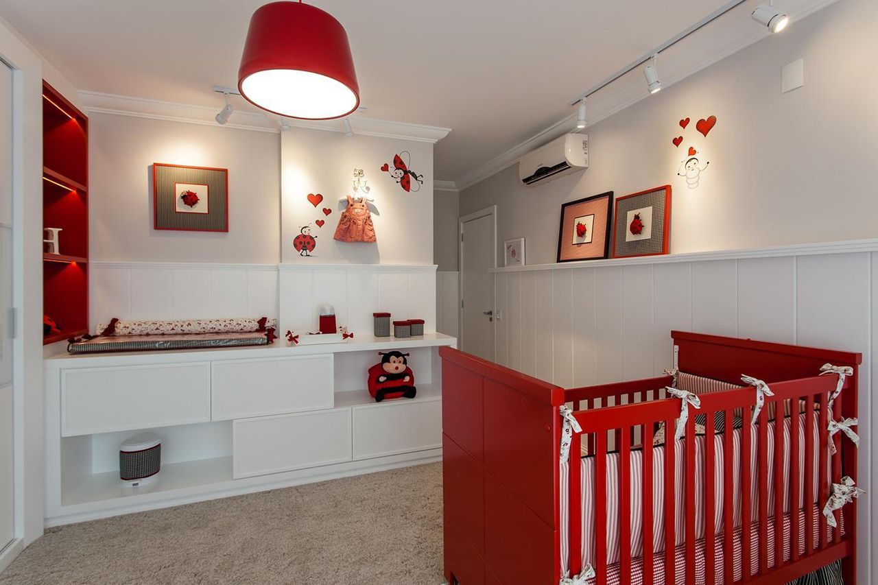 Resultado de imagem para quartos de bebe decorados cor vermelho