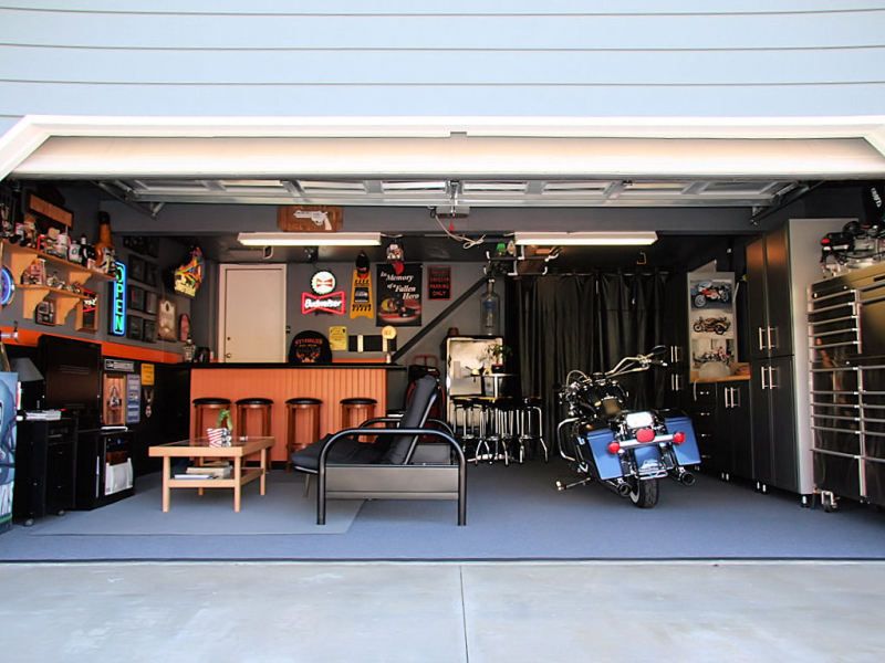 91 Practical and Stylish Garage Storage Ideas for Men  Oficina de garagem,  Piso para garagem, Decoração de garagem